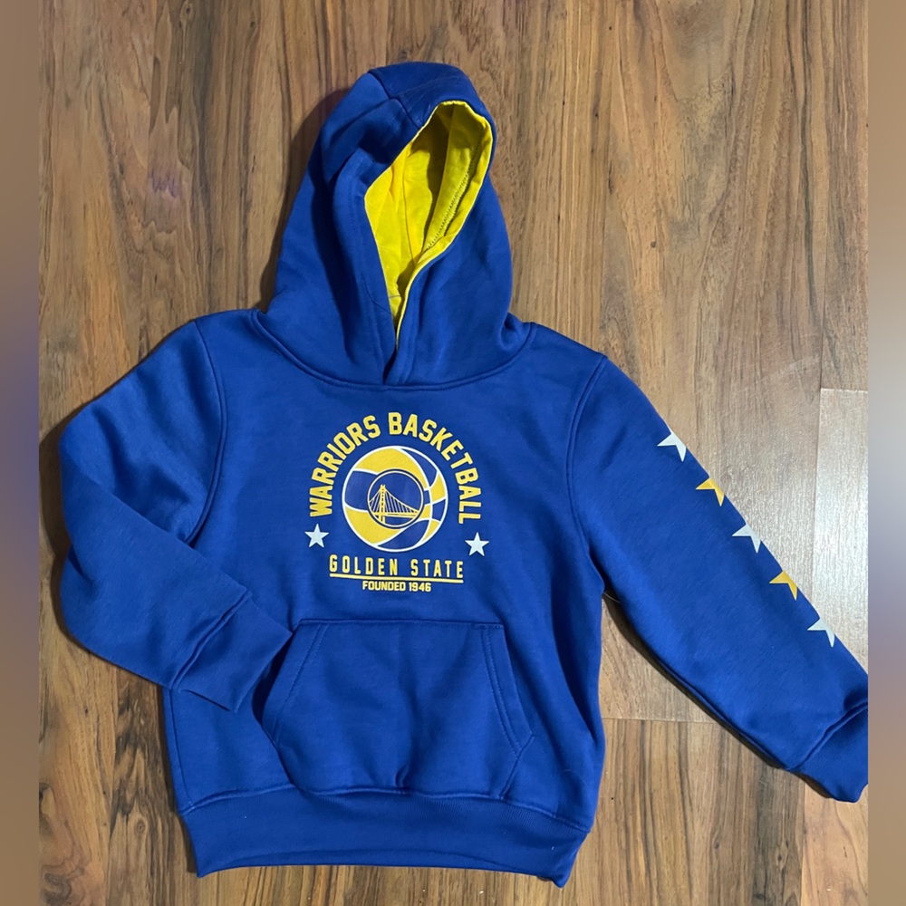 Kids NBA Golden State Warriors Performance Hoodie Size 5-6